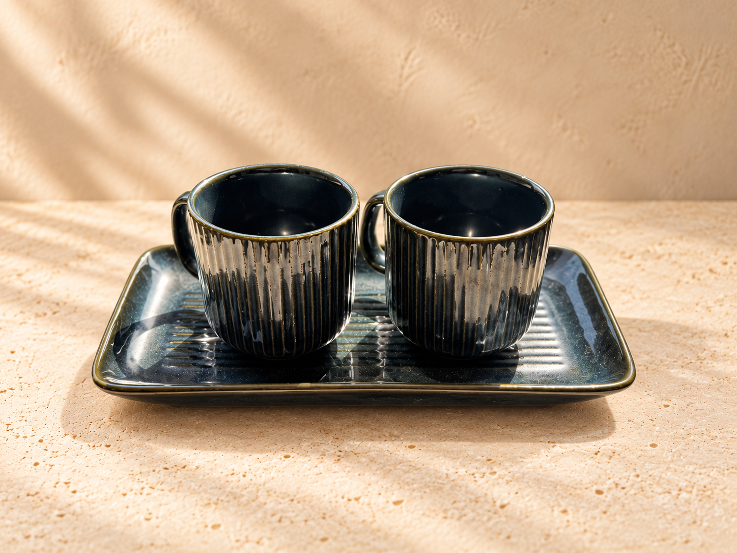 Two Cups & Tray Set
